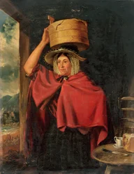 Mujer galesa recogiendo berberechos, 1888